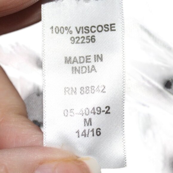 Denim 24/7 Women's Short Sleeve Maxi Black Grays M 14/16 NWT's - Picture 10 of 10